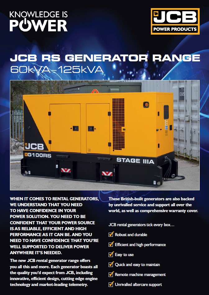 JCB Generator Range I Power Generators I